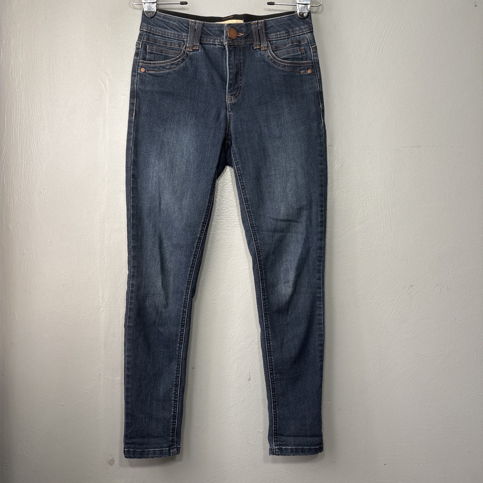 Democracy Jeans Size 2 Ab Technology Dark Blue Stretch Denim Skinny Jegging
